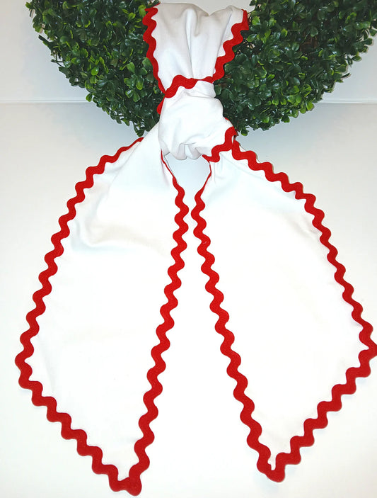 Ric Rac Trimmed Wreath Sash