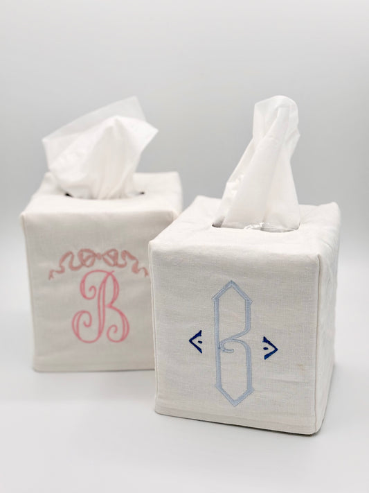 Linen Tissue Box Cover